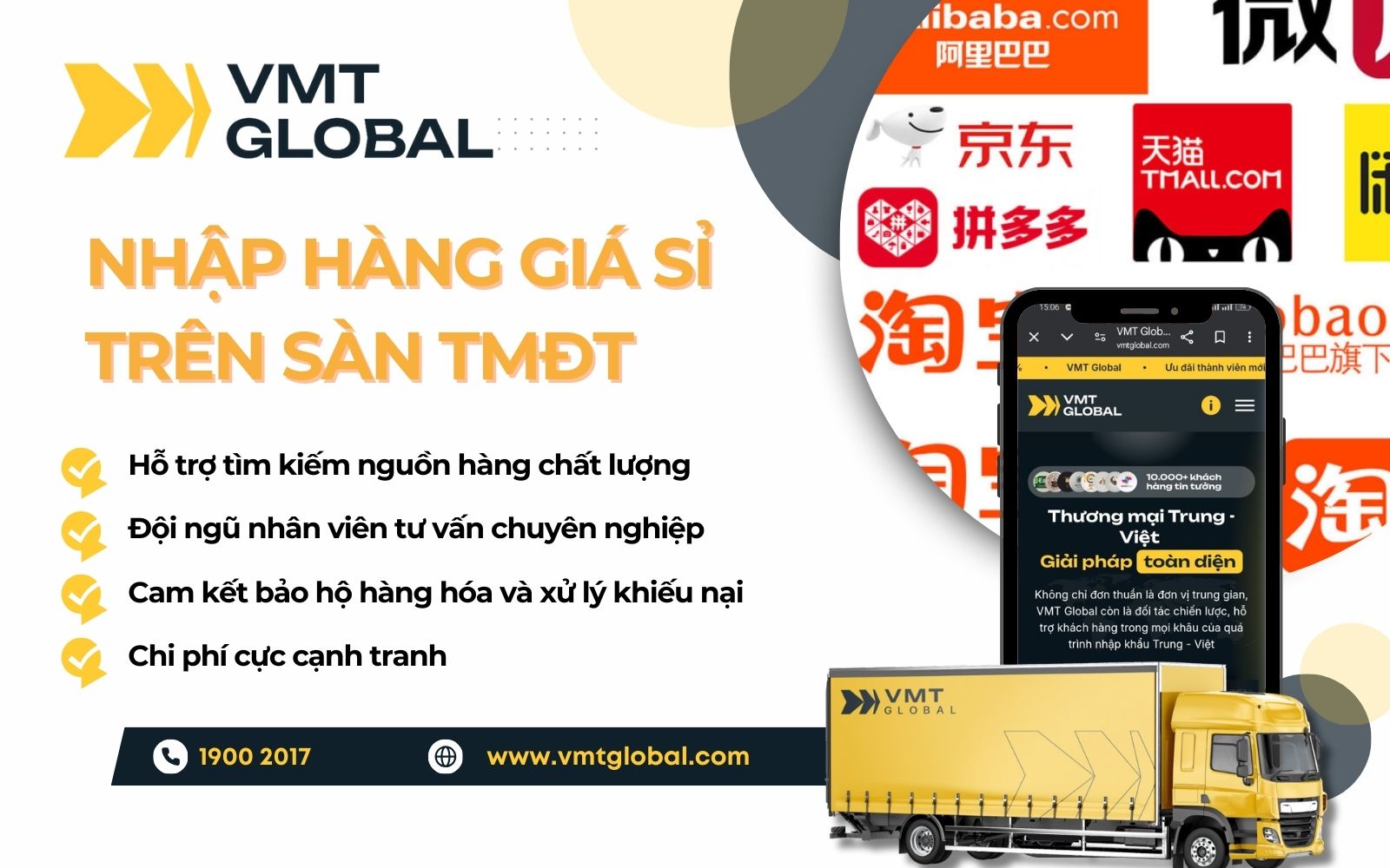 VMT Global - Công ty mua hộ hàng Trung Quốc trên sàn TMĐT